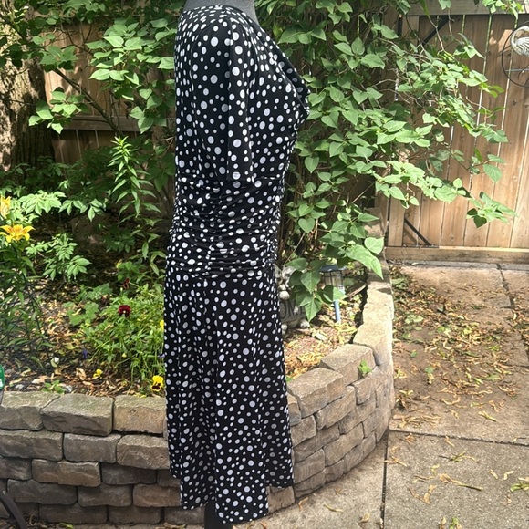 Jessica Polka Dot Classic Black and White Midi Dress. Size Small. - Picture 7 of 10
